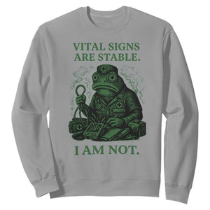 Frog Medic Sweatshirt Funny Animal EMT Emergency Health Workers TS10 Sport Gray Print Your Wear