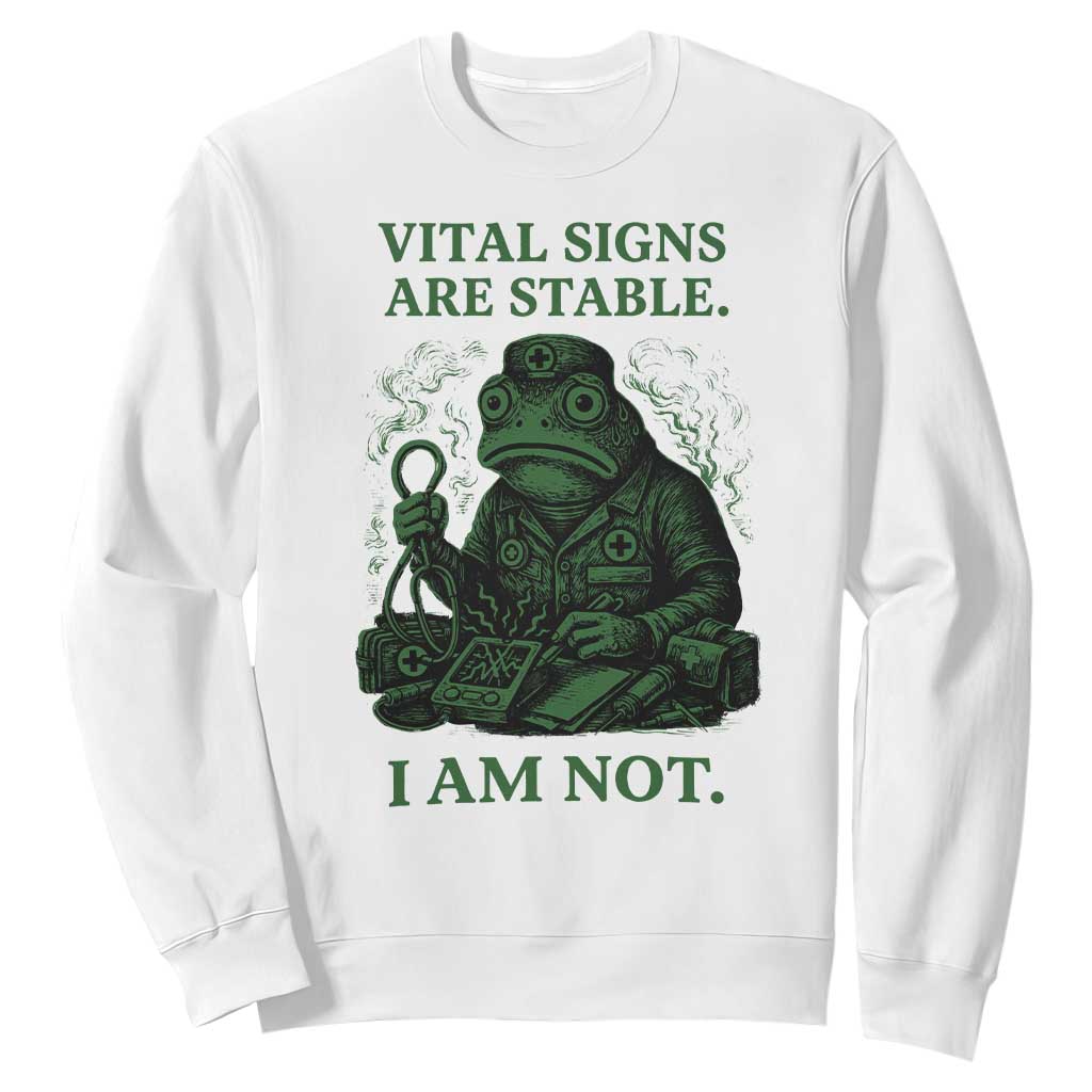 Frog Medic Sweatshirt Funny Animal EMT Emergency Health Workers TS10 White Print Your Wear