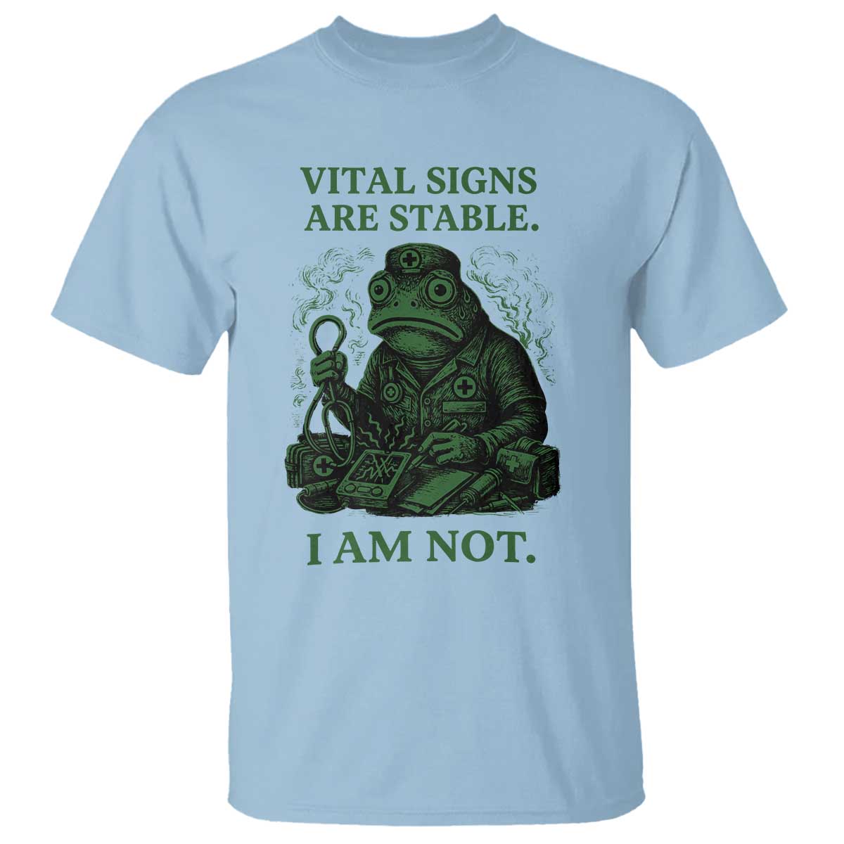 Frog Medic T Shirt Funny Animal EMT Emergency Health Workers TS10 Light Blue Print Your Wear