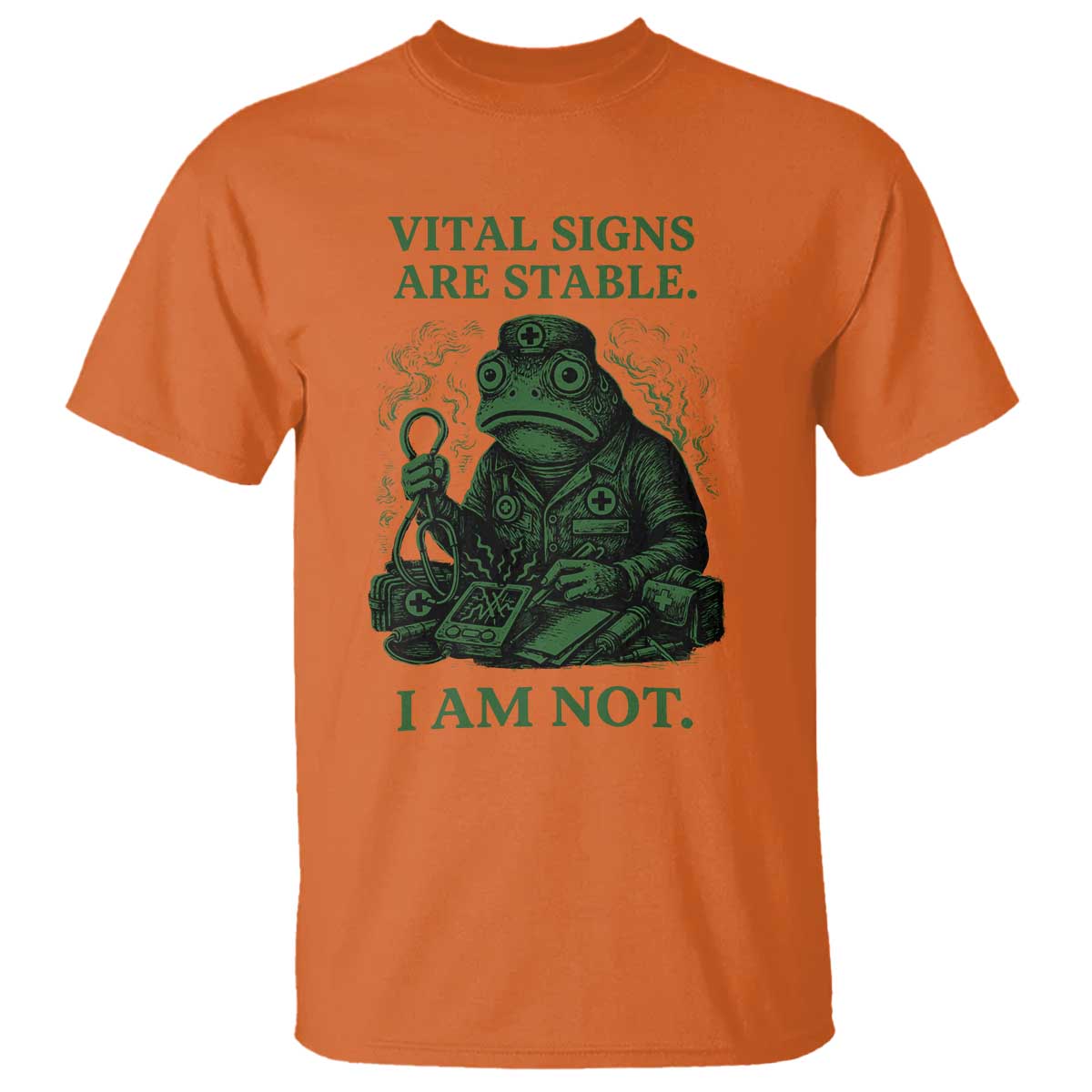 Frog Medic T Shirt Funny Animal EMT Emergency Health Workers TS10 Orange Print Your Wear