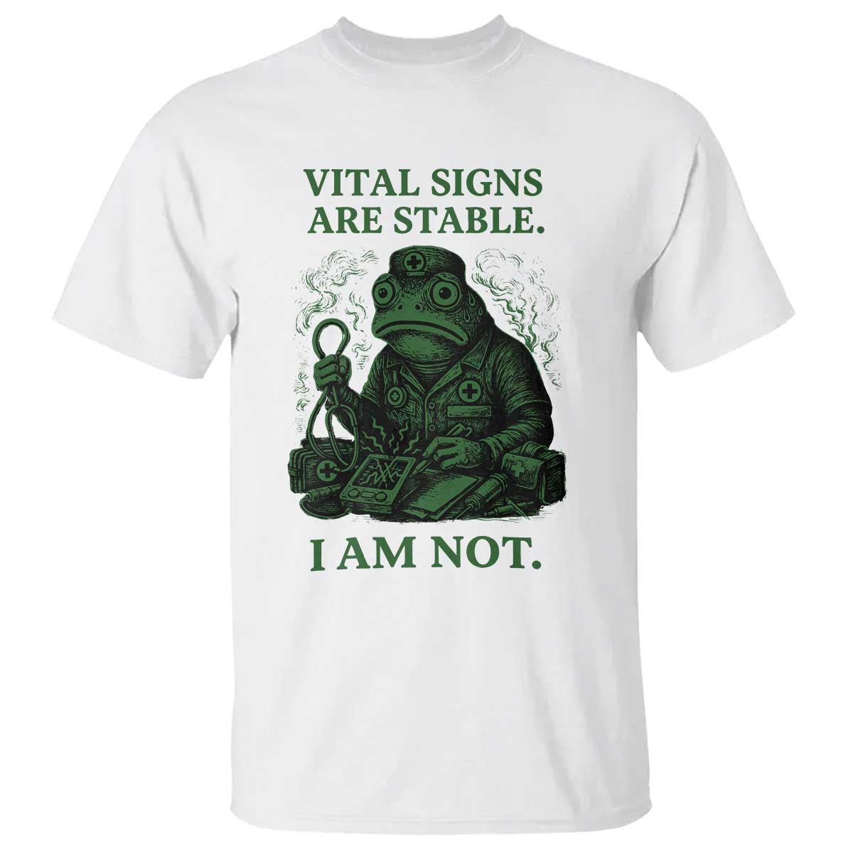 Frog Medic T Shirt Funny Animal EMT Emergency Health Workers TS10 White Print Your Wear