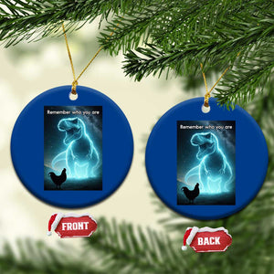 Remember Who You Are Ceramic Ornament Funny Evolution Joke Meme Chicken Dinosaur TS10 1pc Blue Print Your Wear