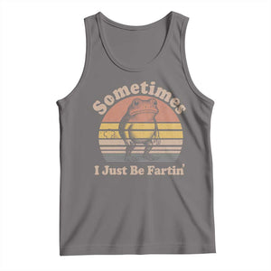 Sometimes I Just Be Fartin Frog Tank Top Funny Silly Unhinged Meme Vintage TS10 Deep Heather Print Your Wear