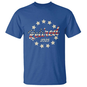 Retired 2025 T Shirt Retirement Gifts American Flag TS10 Royal Blue Print Your Wear