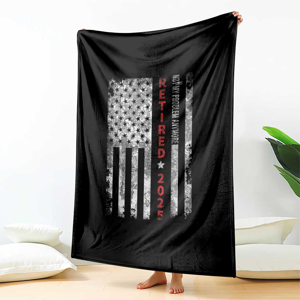 Retired 2025 Throw Blanket Vintage Old American Flag TS10 Print Your Wear