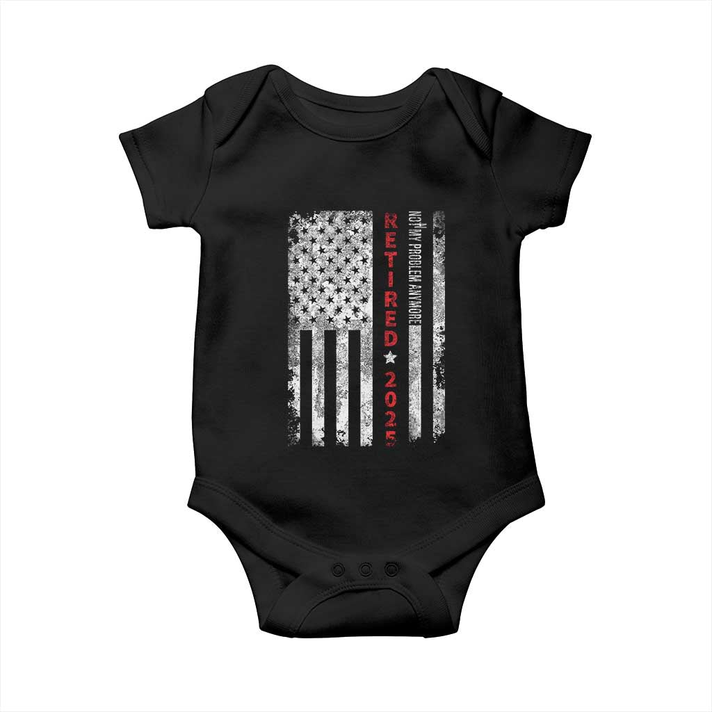Retired 2025 Baby Onesie Vintage Old American Flag TS10 Black Print Your Wear