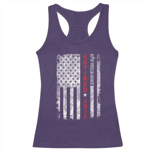 Retired 2025 Racerback Tank Top Vintage Old American Flag TS10 Purple Print Your Wear