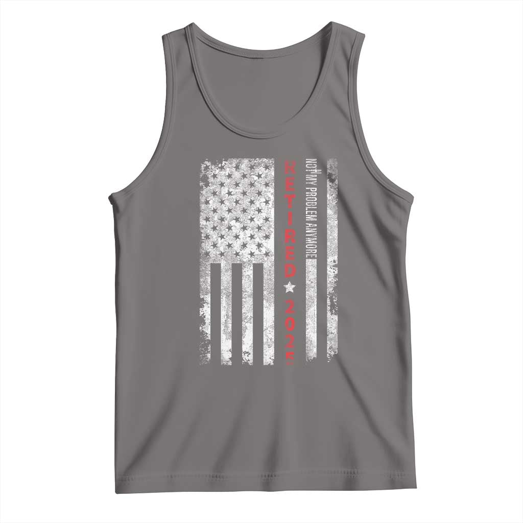Retired 2025 Tank Top Vintage Old American Flag TS10 Deep Heather Print Your Wear