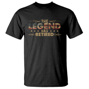The Legend Has Retired 2025 T Shirt Retro American Flag TS10 Black Print Your Wear
