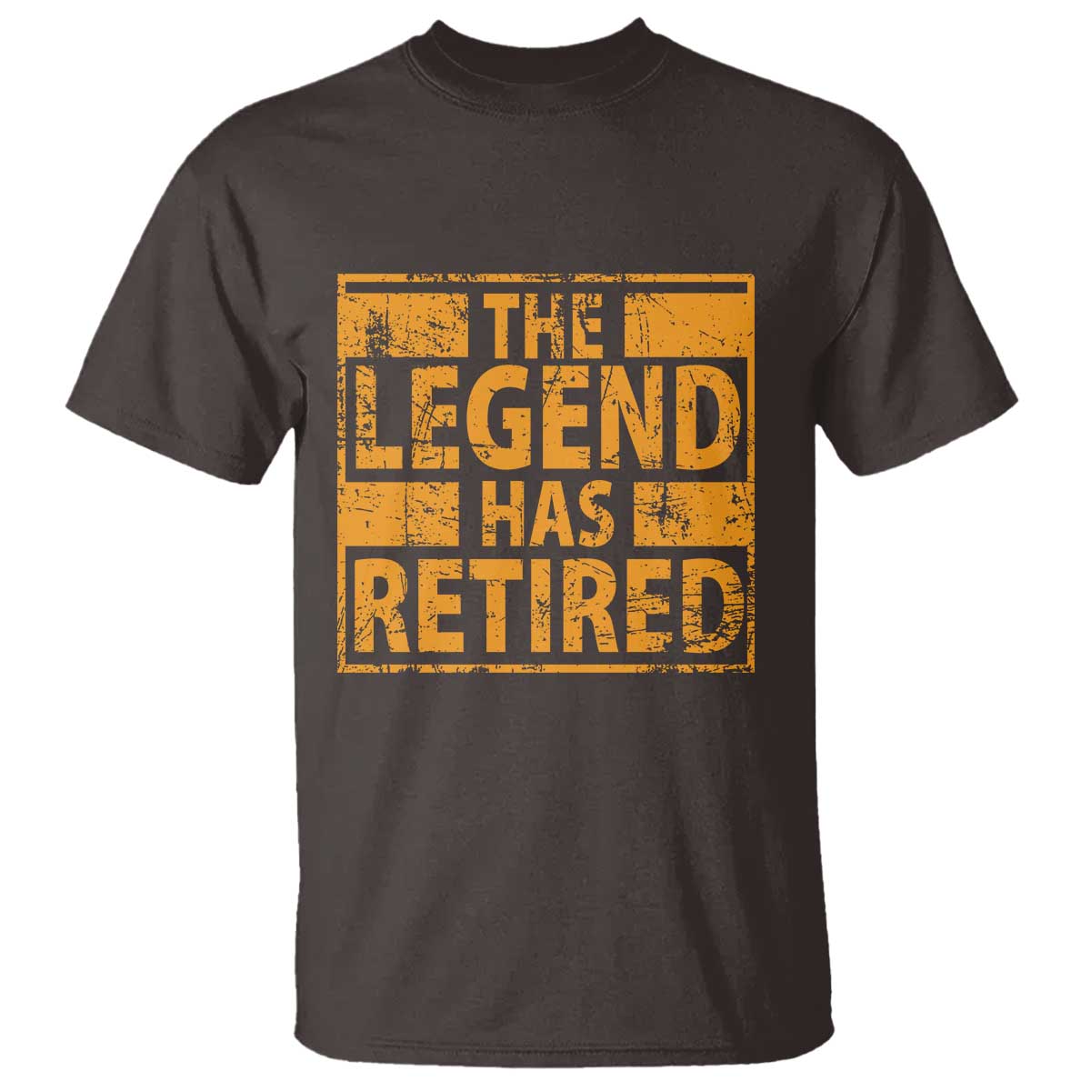Retro The Legend Has Retired T Shirt Retirement Gifts TS10 Dark Chocolate Print Your Wear