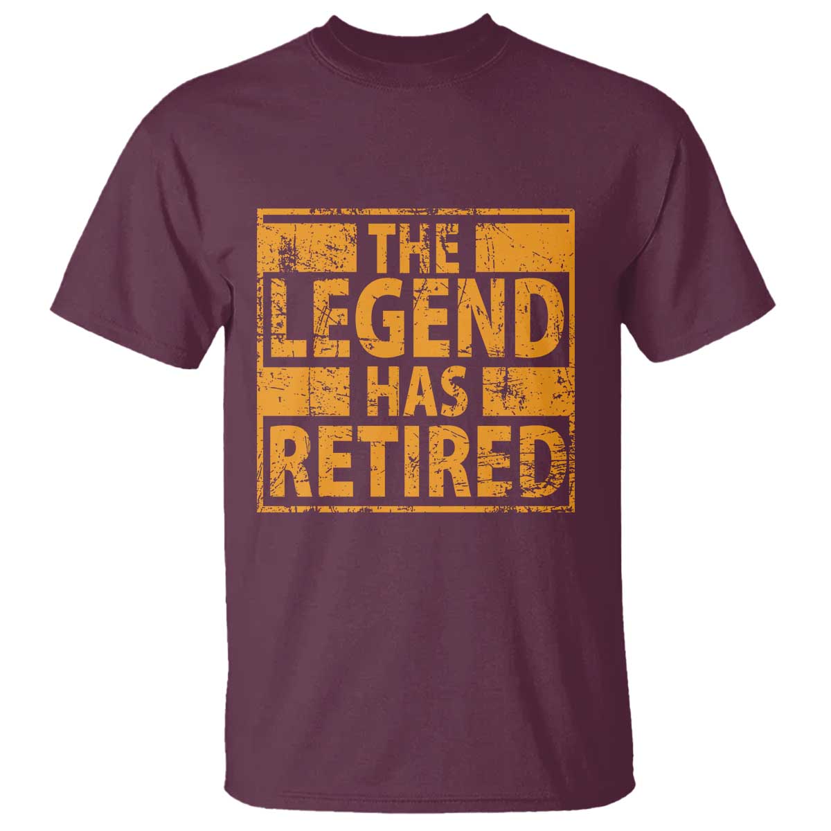 Retro The Legend Has Retired T Shirt Retirement Gifts TS10 Maroon Print Your Wear