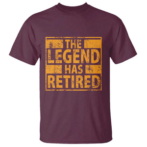 Retro The Legend Has Retired T Shirt Retirement Gifts TS10 Maroon Print Your Wear