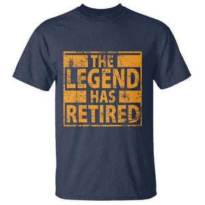 Retro The Legend Has Retired T Shirt Retirement Gifts TS10 Navy Print Your Wear