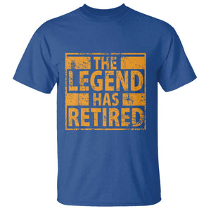 Retro The Legend Has Retired T Shirt Retirement Gifts TS10 Royal Blue Print Your Wear