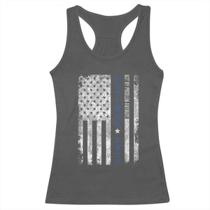 Retired 2025 Racerback Tank Top Not My Problem Anymore Vintage American Flag TS10 Dark Heather Print Your Wear