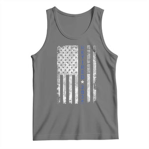 Retired 2025 Tank Top Not My Problem Anymore Vintage American Flag TS10 Black Heather Print Your Wear