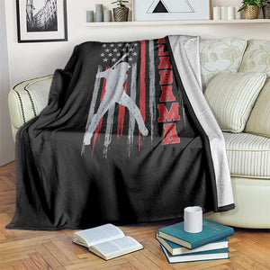 Alabama Fan Throw Blanket Vintage Bama Baseball Lovers American Flag AL State TS10 Print Your Wear