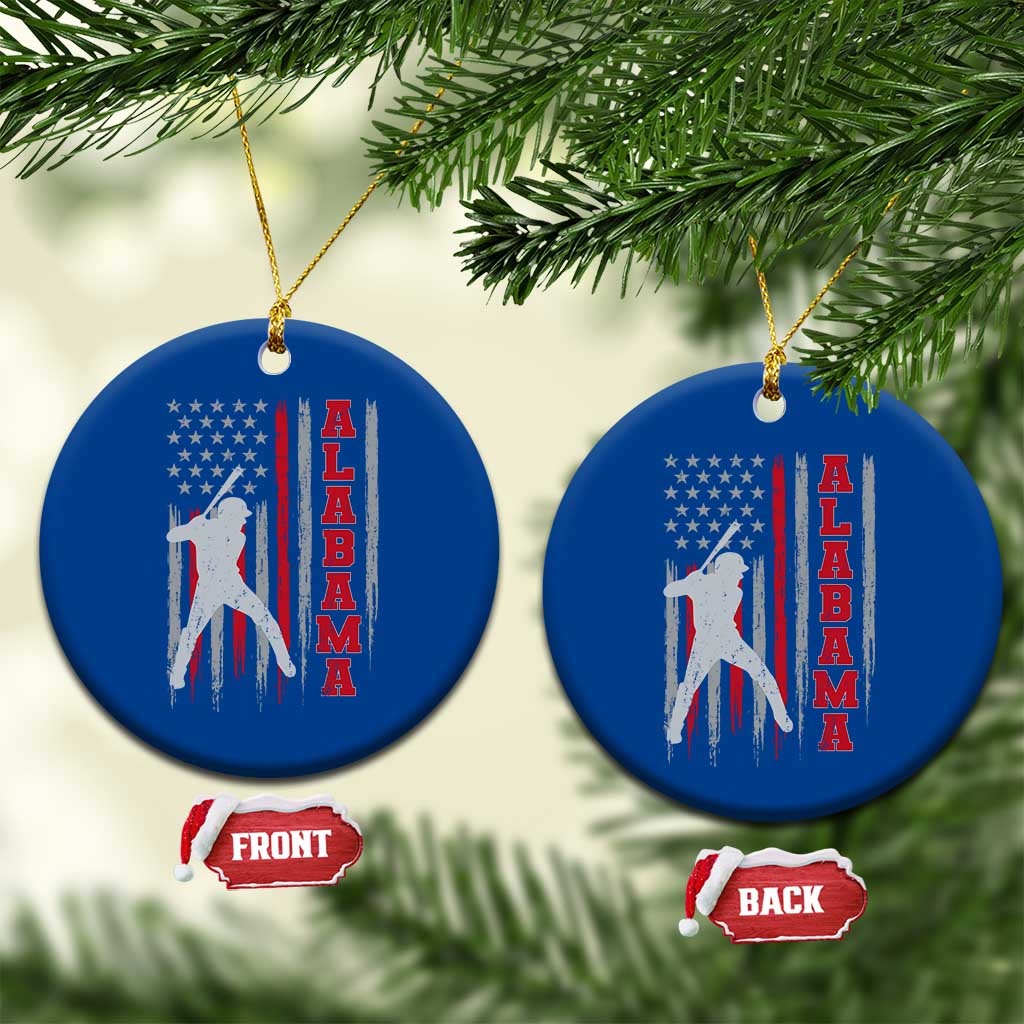 Alabama Fan Ceramic Ornament Vintage Bama Baseball Lovers American Flag AL State TS10 1pc Blue Print Your Wear