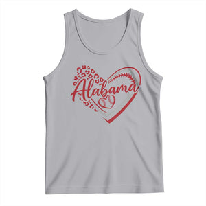 Alabama Fan Tank Top Bama Baseball Leopard Heart Graphic Game Day TS10 Athletic Heather Print Your Wear