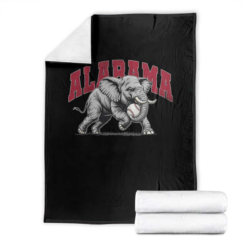 Alabama Fan Throw Blanket Baseball Bama Mascot Game Day TS10 Black Print Your Wear