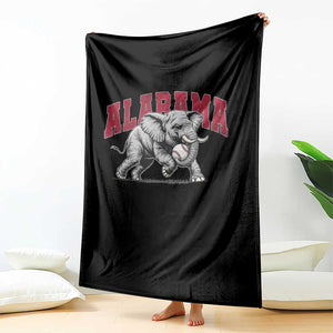 Alabama Fan Throw Blanket Baseball Bama Mascot Game Day TS10 Print Your Wear