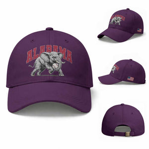 Alabama Fan Baseball Cap Baseball Bama Mascot Game Day TS10 Baseball Cap Universal Fit Purple Print Your Wear