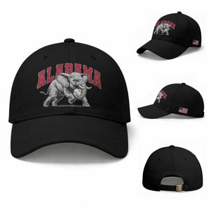 Alabama Fan Baseball Cap Baseball Bama Mascot Game Day TS10 Baseball Cap Universal Fit Black Print Your Wear