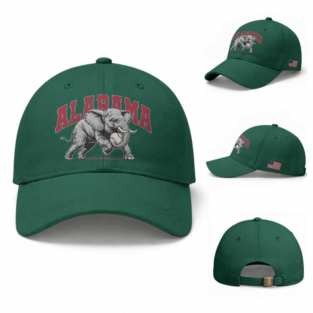 Alabama Fan Baseball Cap Baseball Bama Mascot Game Day TS10 Baseball Cap Universal Fit Irish Green Print Your Wear
