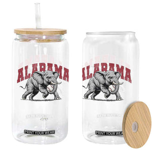 Alabama Fan Glass Can Baseball Bama Mascot Game Day TS10 Print Your Wear