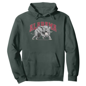 Alabama Fan Hoodie Baseball Bama Mascot Game Day TS10 Dark Forest Green Print Your Wear