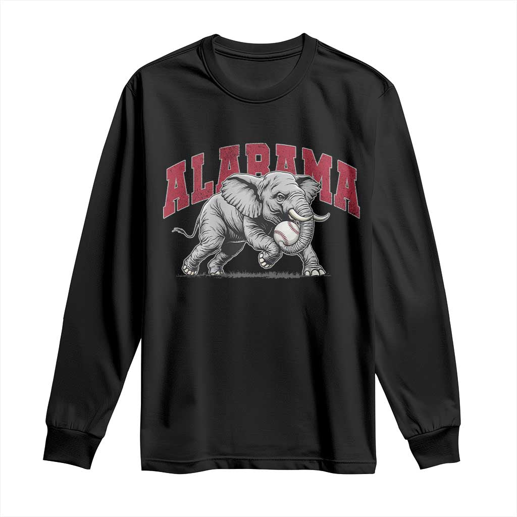 Alabama Fan Long Sleeve Shirt Baseball Bama Mascot Game Day TS10 Black Print Your Wear