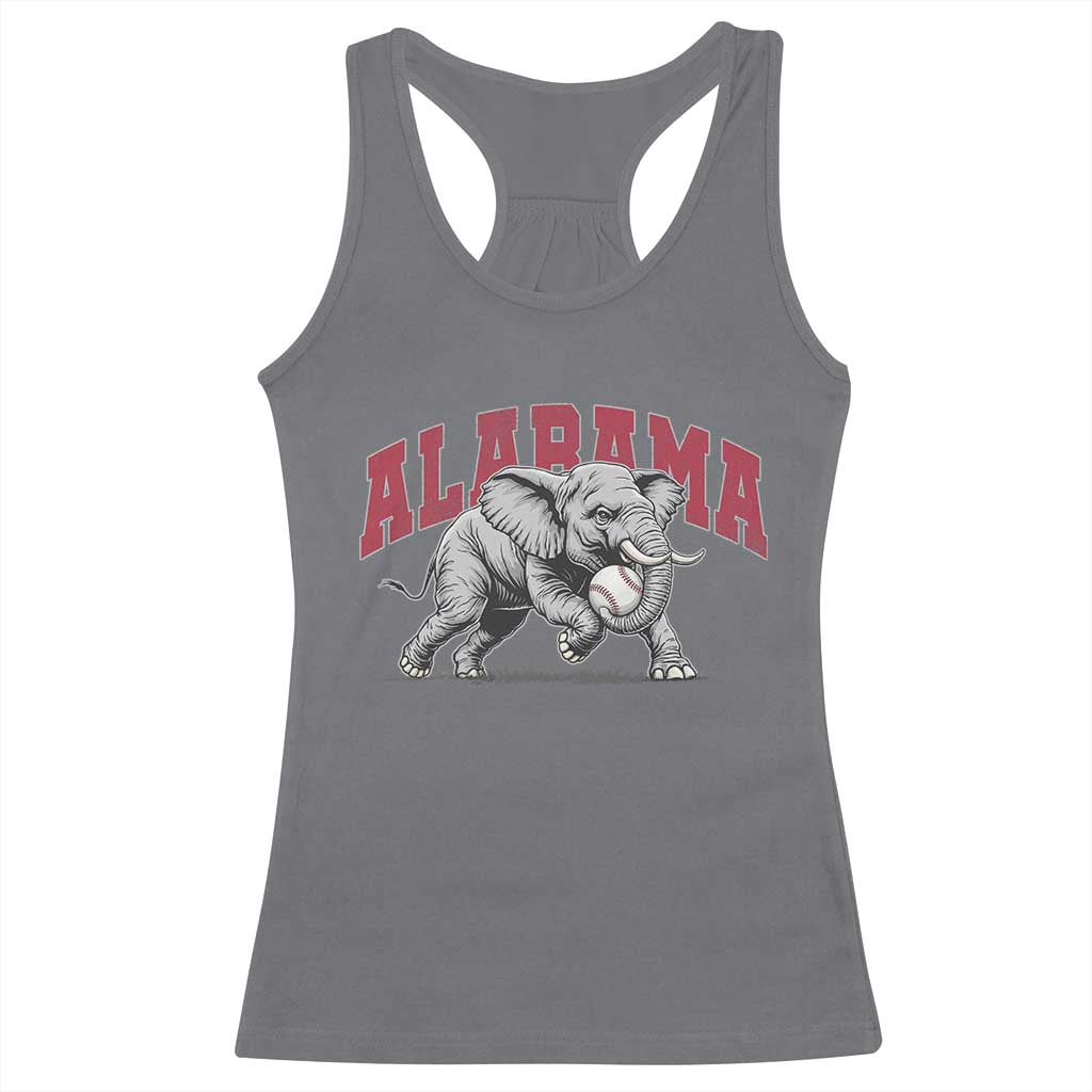 Alabama Fan Racerback Tank Top Baseball Bama Mascot Game Day TS10 Charcoal Print Your Wear