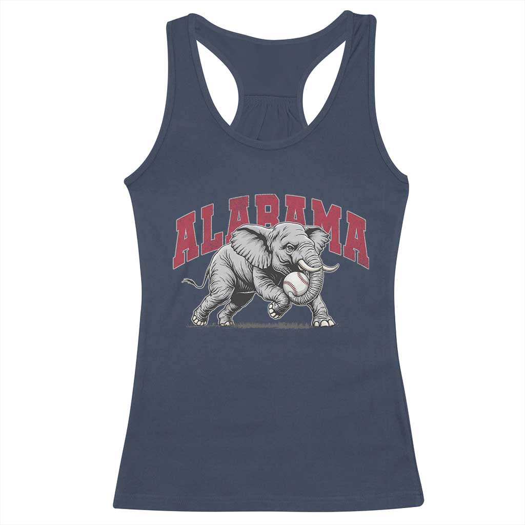 Alabama Fan Racerback Tank Top Baseball Bama Mascot Game Day TS10 Navy Print Your Wear