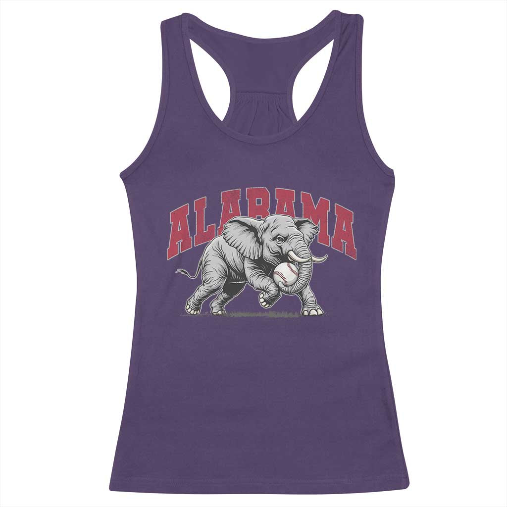 Alabama Fan Racerback Tank Top Baseball Bama Mascot Game Day TS10 Purple Print Your Wear