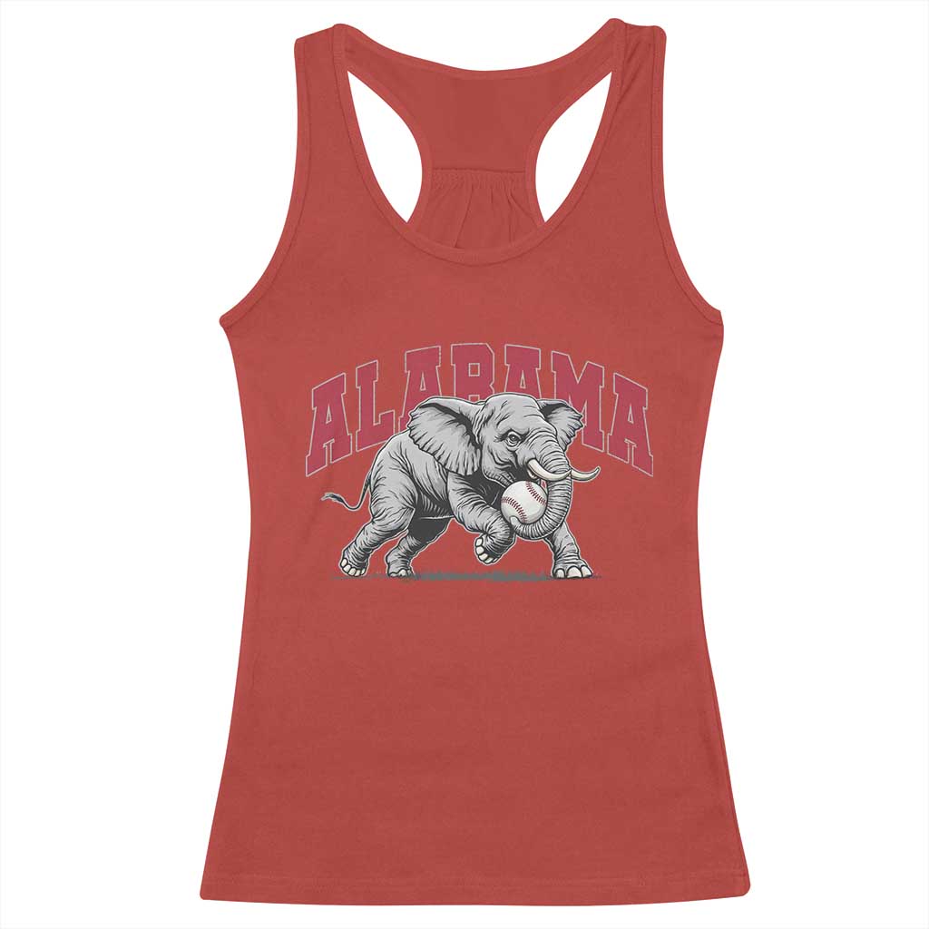 Alabama Fan Racerback Tank Top Baseball Bama Mascot Game Day TS10 Red Print Your Wear