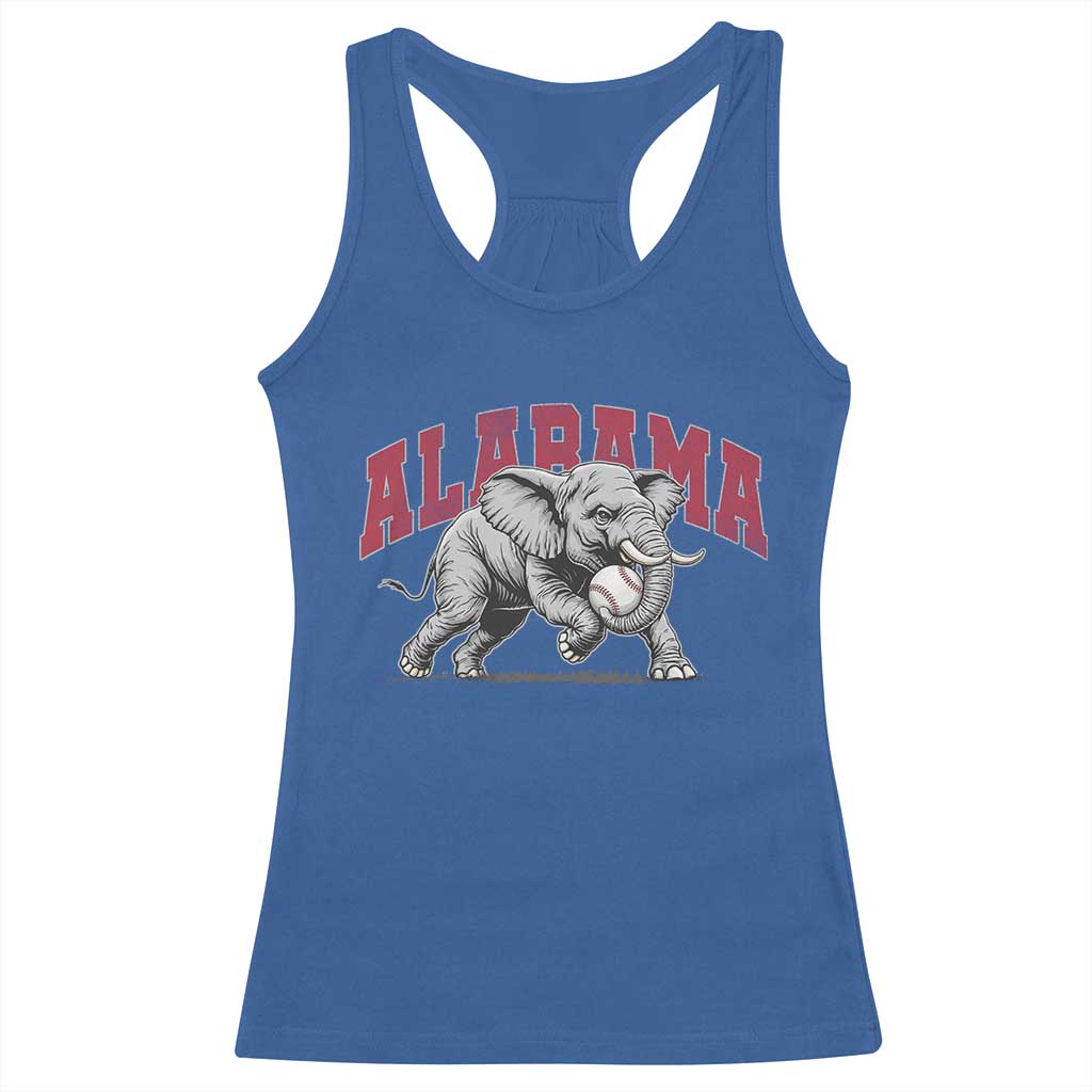 Alabama Fan Racerback Tank Top Baseball Bama Mascot Game Day TS10 Royal Blue Print Your Wear