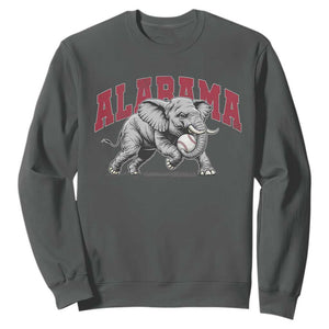 Alabama Fan Sweatshirt Baseball Bama Mascot Game Day TS10 Dark Heather Print Your Wear