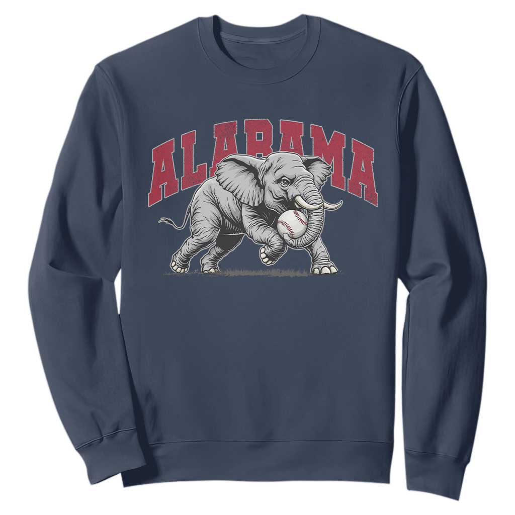 Alabama Fan Sweatshirt Baseball Bama Mascot Game Day TS10 Navy Print Your Wear