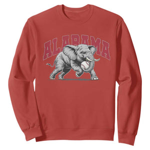 Alabama Fan Sweatshirt Baseball Bama Mascot Game Day TS10 Red Print Your Wear