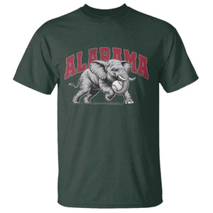 Alabama Fan T Shirt Baseball Bama Mascot Game Day TS10 Dark Forest Green Print Your Wear