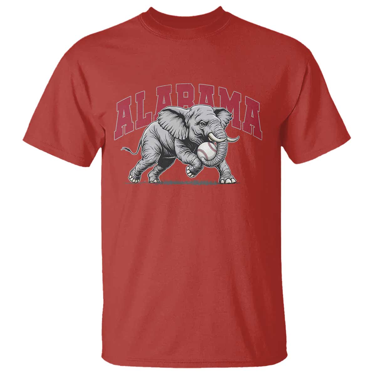 Alabama Fan T Shirt Baseball Bama Mascot Game Day TS10 Red Print Your Wear