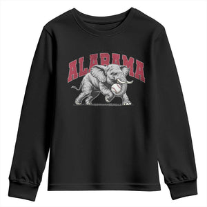 Alabama Fan Youth Sweatshirt Baseball Bama Mascot Game Day TS10 Black Print Your Wear