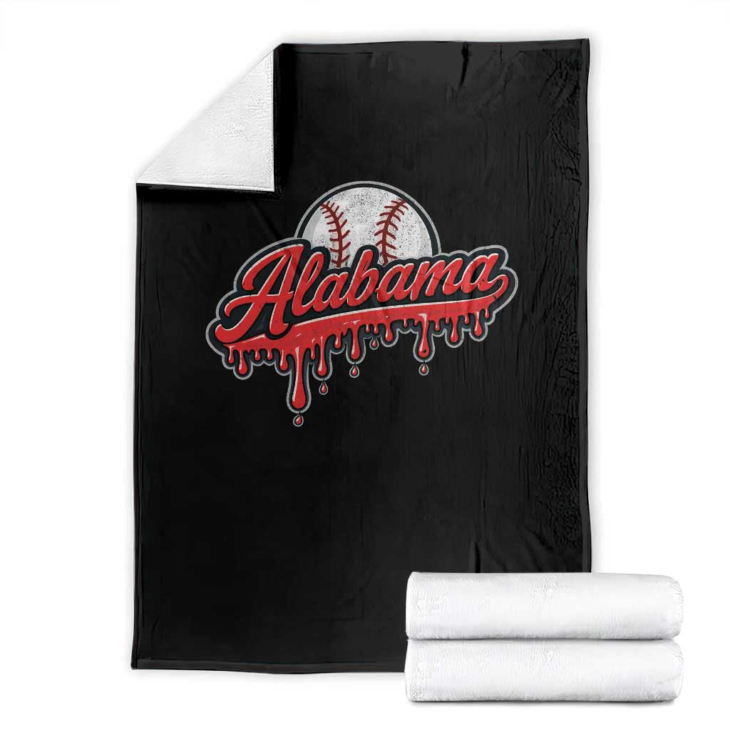 Alabama Baseball Throw Blanket Bama Sports Team Game Day TS10 Black Print Your Wear