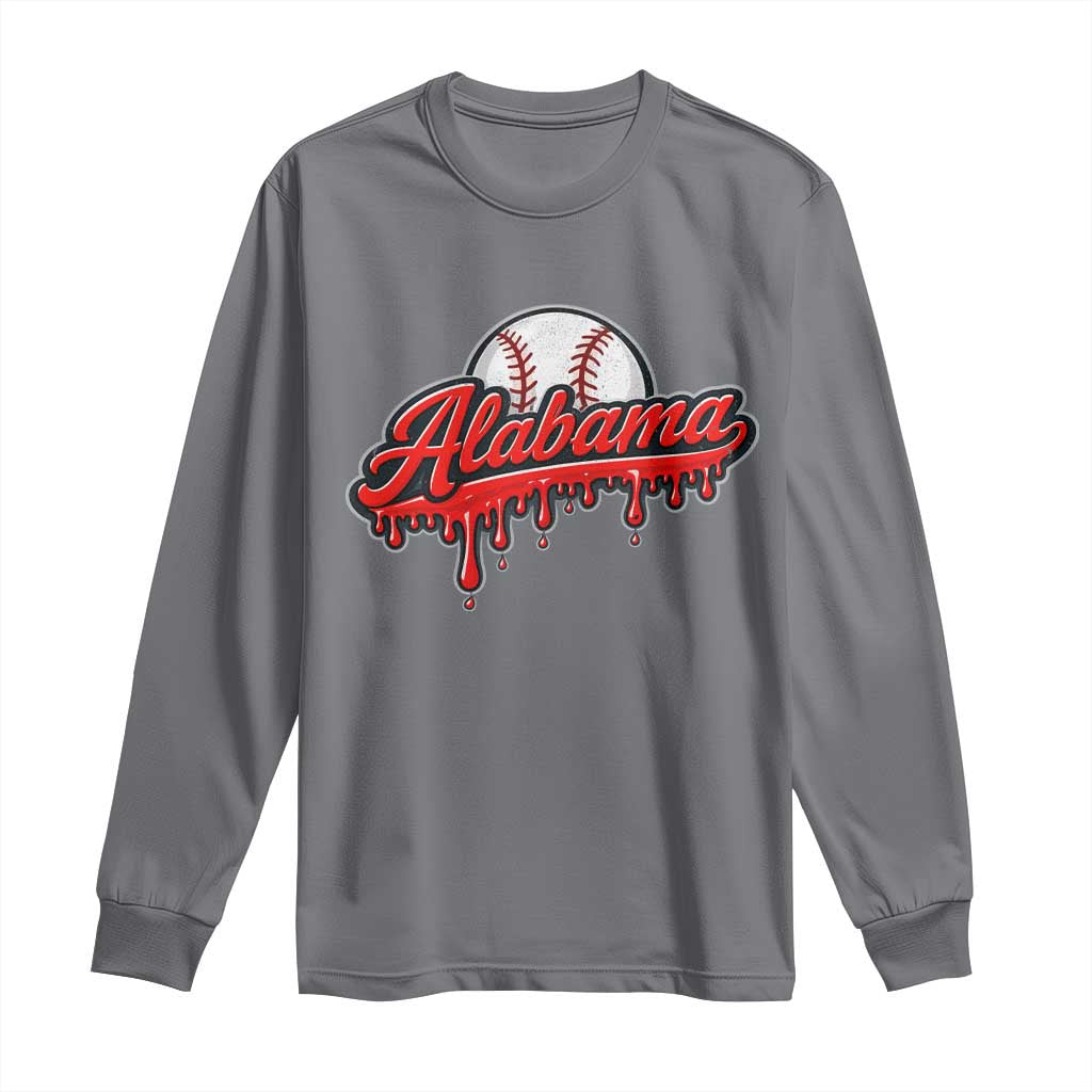 Alabama Baseball Long Sleeve Shirt Bama Sports Team Game Day TS10 Charcoal Print Your Wear