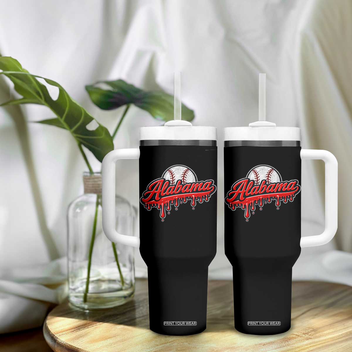 Alabama Baseball Tumbler With Handle Bama Sports Team Game Day TS10 Print Your Wear