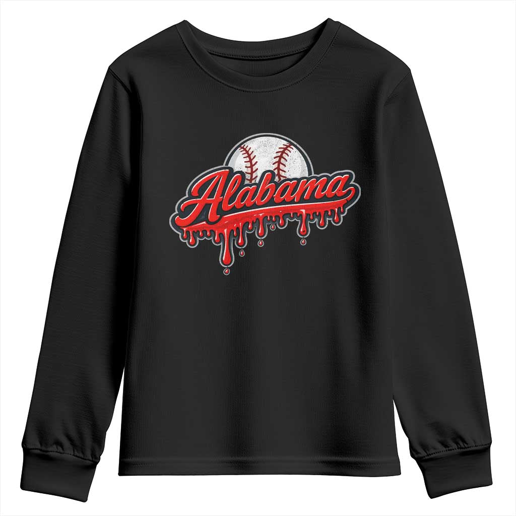 Alabama Baseball Youth Sweatshirt Bama Sports Team Game Day TS10 Black Print Your Wear