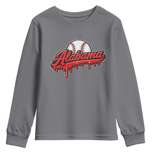 Alabama Baseball Youth Sweatshirt Bama Sports Team Game Day TS10 Charcoal Print Your Wear