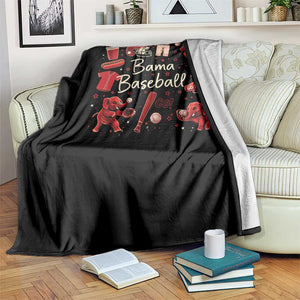 Alabama Baseball Throw Blanket Cute Trendy Bama Fan Game Day Doodle TS10 Print Your Wear