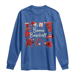 Alabama Baseball Long Sleeve Shirt Cute Trendy Bama Fan Game Day Doodle TS10 Royal Blue Print Your Wear