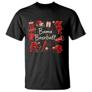 Alabama Baseball T Shirt Cute Trendy Bama Fan Game Day Doodle TS10 Black Print Your Wear